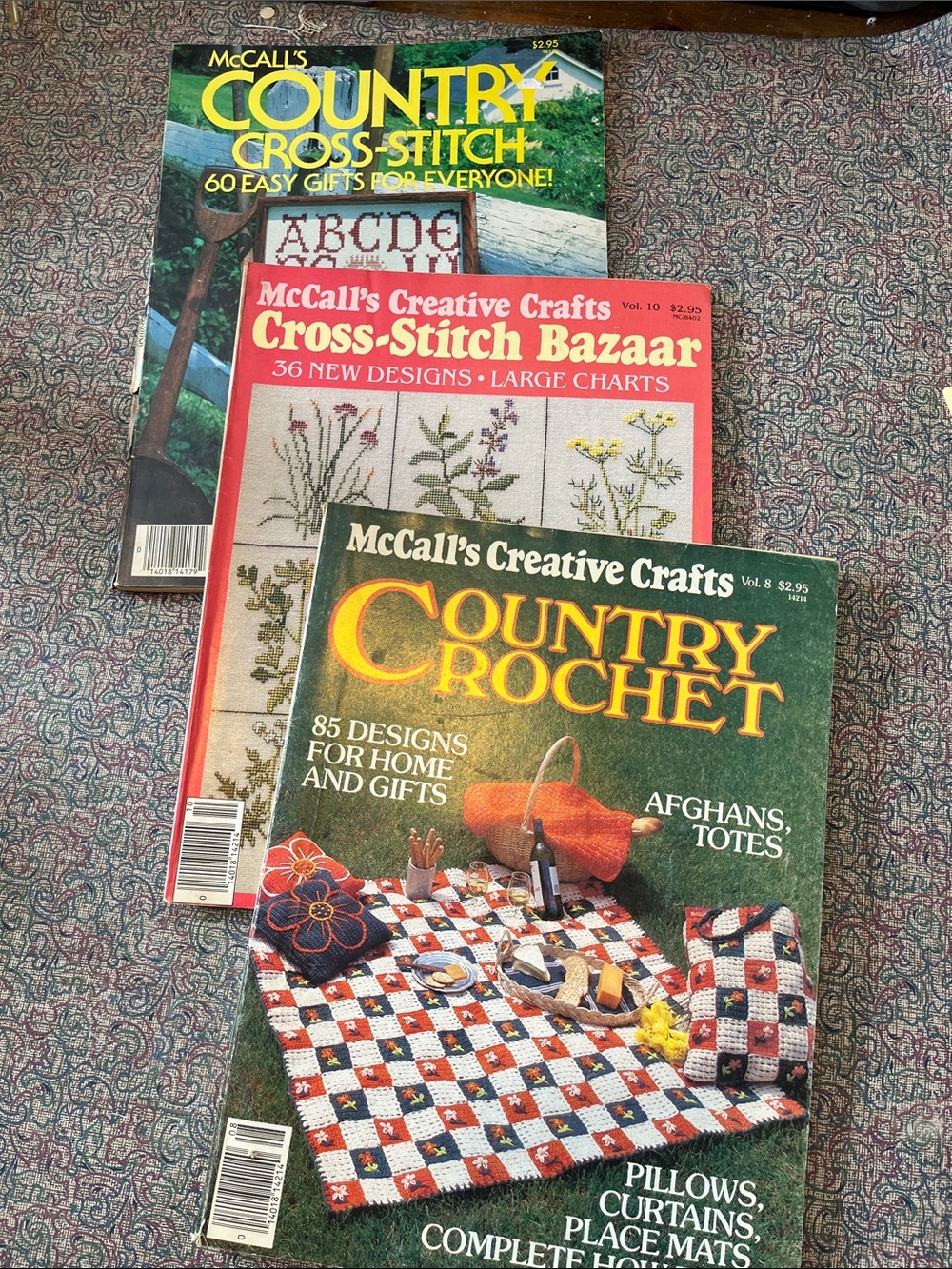 Vintage 1980’s McCall's Creative Craft and Country Cross-Stitch Magazines
